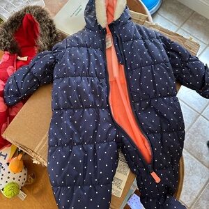 Carters Polka Dot Baby Snowsuit